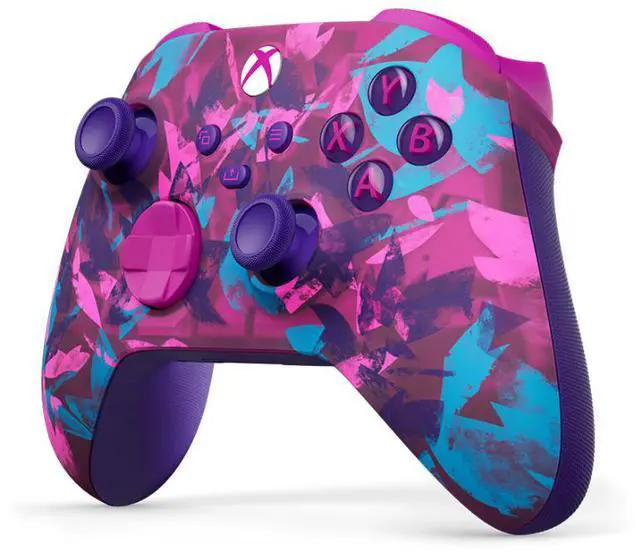 Alt view image 2 of 4 - Microsoft Breaker Series Special Edition Xbox Wireless Controller Vibrant pinks, purples, and blues