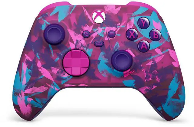 Alt view image 4 of 4 - Microsoft Breaker Series Special Edition Xbox Wireless Controller Vibrant pinks, purples, and blues