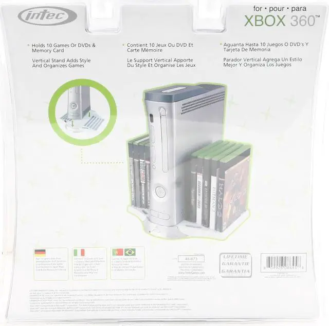 Alt view image 2 of 2 - Intec XBOX 360 Vertical Stand with Game & Memory Storage
