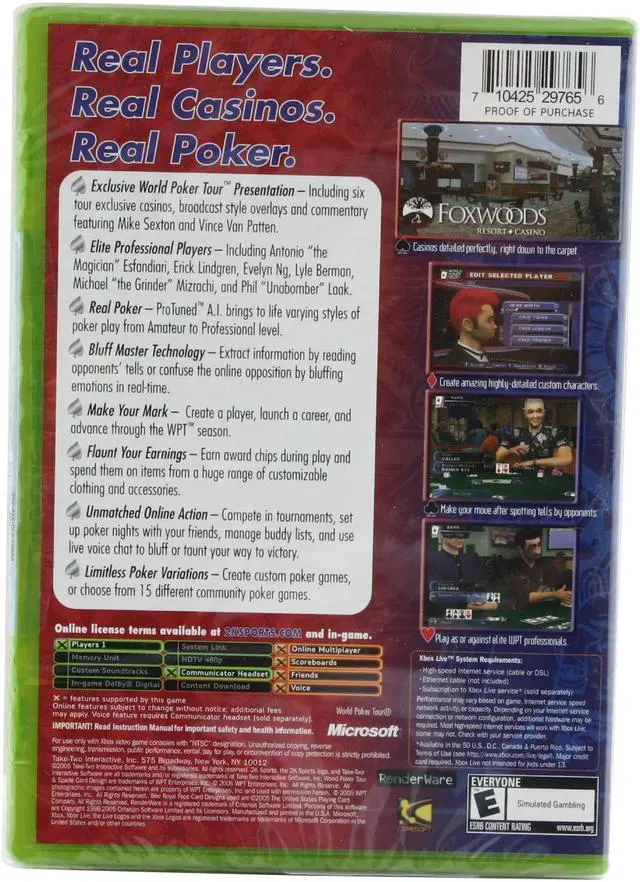 Alt view image 2 of 20 - World Poker Tour 2K6 XBOX game 2K Games