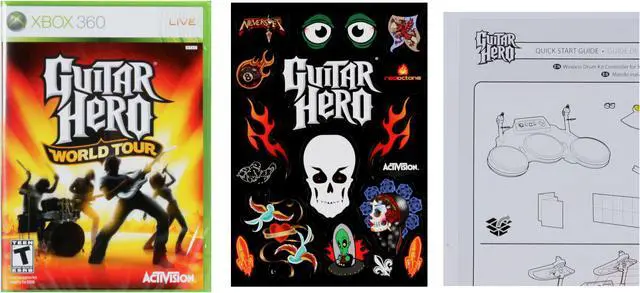 Alt view image 12 of 20 - Guitar Hero World Tour (Band Kit) Xbox 360 Game