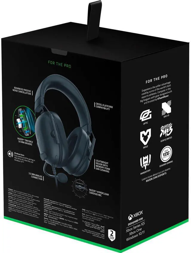 Alt view image 3 of 3 - Razer BlackShark V2 X (Xbox Licensed) - Wired Console esports Headset - Black