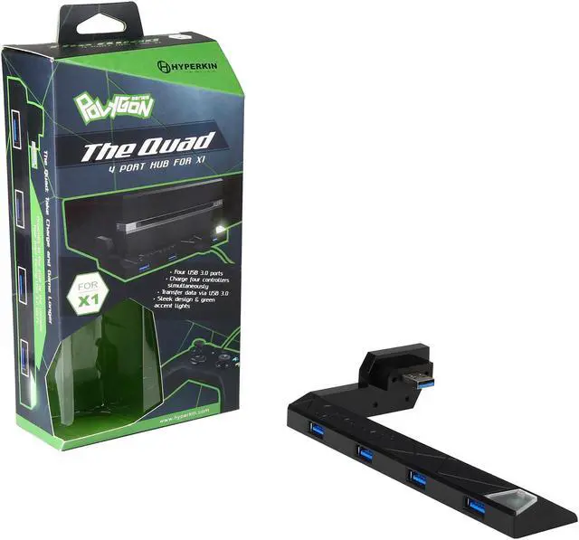 Alt view image 6 of 6 - Hyperkin Xbox One "The Quad" 4-Port USB 3.0 Hub - Polygon