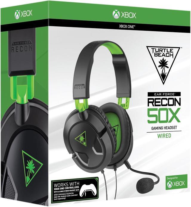 Alt view image 10 of 10 - Turtle Beach Recon 50X Wired Stereo Gaming Headset for Xbox Series X|S, Xbox One & PC - Black/Green