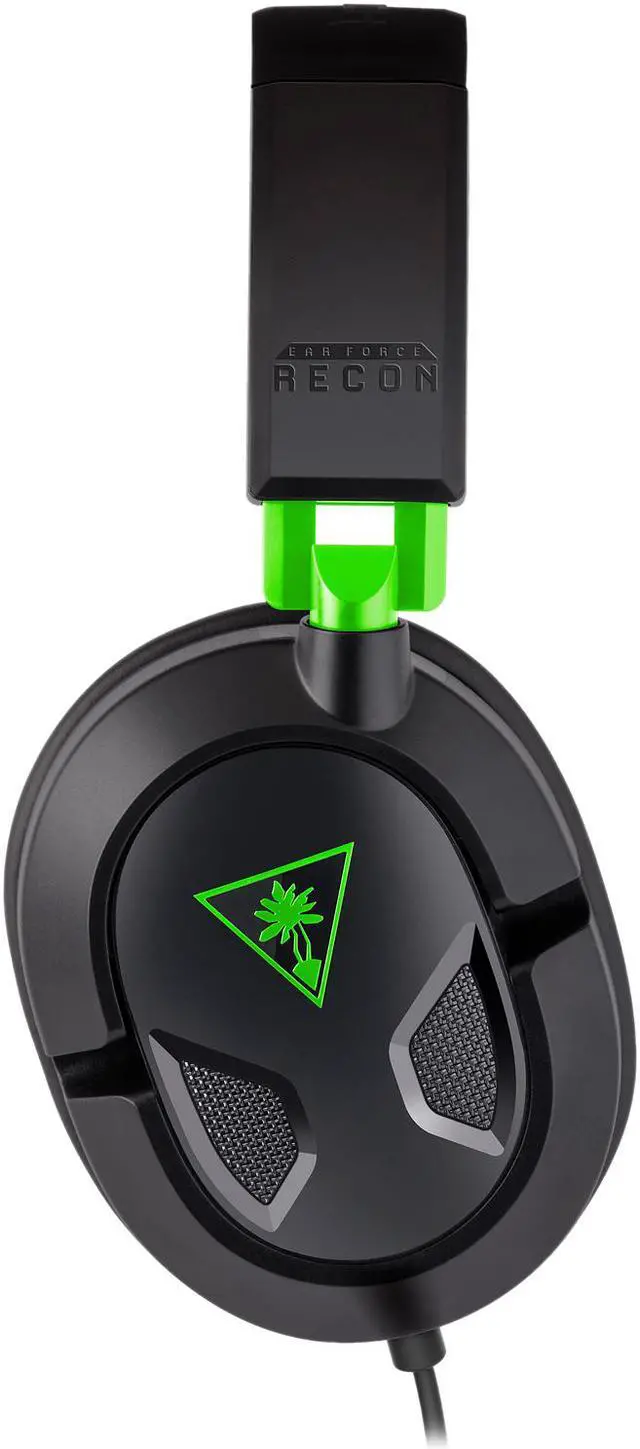 Alt view image 5 of 10 - Turtle Beach Recon 50X Wired Stereo Gaming Headset for Xbox Series X|S, Xbox One & PC - Black/Green