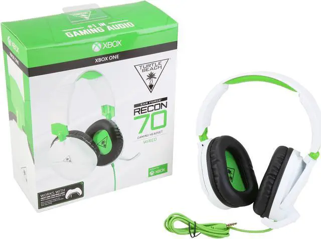 Alt view image 9 of 8 - Turtle Beach Recon 70 Gaming Headset for Xbox Series X|S, Xbox One & PC- White/Green