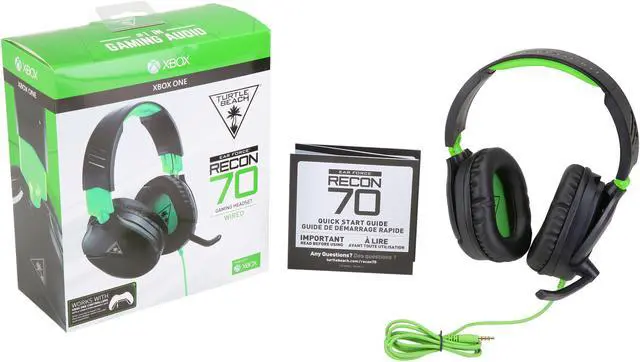 Alt view image 8 of 8 - Turtle Beach Recon 70 Gaming Headset for Xbox Series X|S, Xbox One & PC - Black/Green