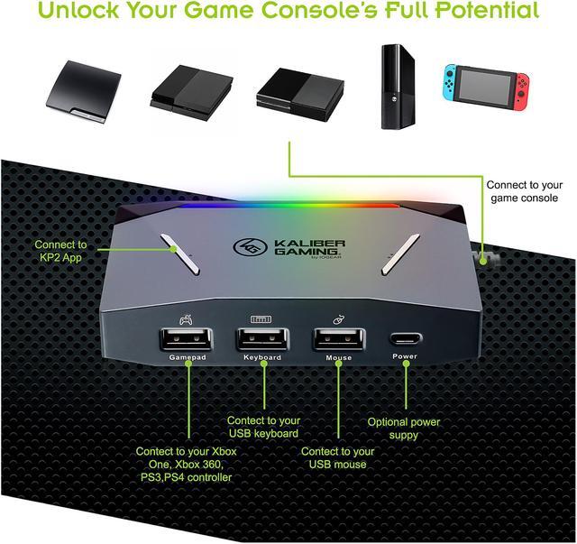 Alt view image 9 of 8 - KeyMander 2 Keyboard/Mouse Adapter Plus Controller Crossover - GE1337P2