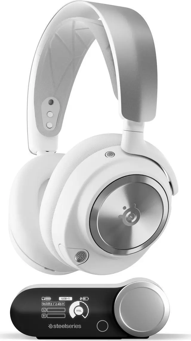 Alt view image 3 of 15 - SteelSeries Arctis Nova Pro Wireless Multi Gaming Headset for PS5, PS4, PC, Switch - White