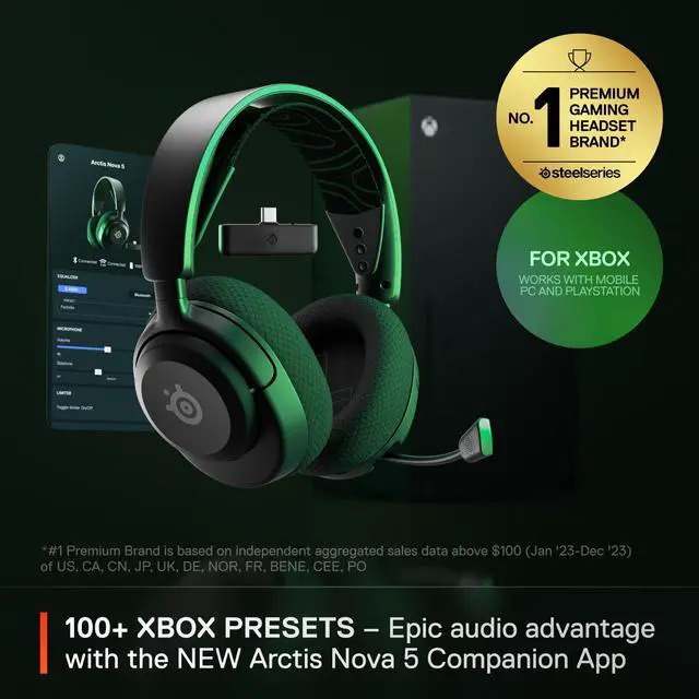 Alt view image 7 of 15 - SteelSeries Arctis Nova 5X Wireless Headset Xbox, PC, PS, Switch - Black