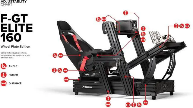 Alt view image 7 of 7 - Next Level Racing  F-GT Elite 160 Wheel Plate Edition - Aluminum, Carbon Steel  NLR-E025