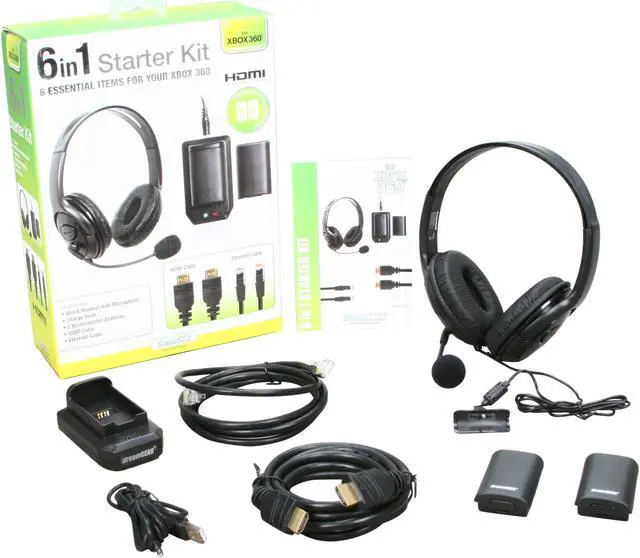 Alt view image 9 of 9 - dreamGEAR XBOX 360 6 in 1 Starter Kit Black