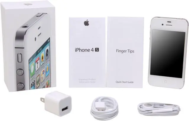 Alt view image 8 of 8 - Apple iPhone 4S 64GB White 3G Cell Phone w/ 8 MP Camera / A5 Processor For AT&T (MD272LL/A)