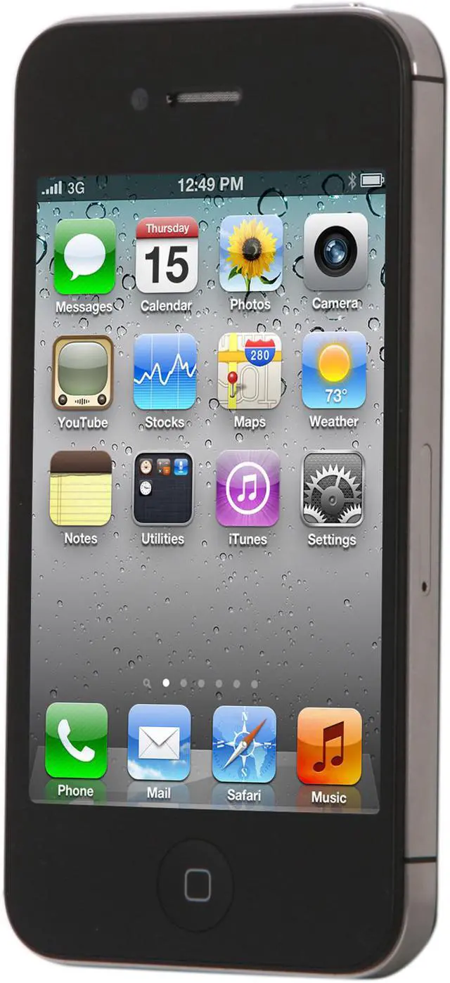 Alt view image 2 of 8 - Apple iPhone 4S 16GB MC918LL/A Cell Phone w/ 8 MP Camera / A5 Processor For AT&T (MC918LL/A) 3.5" Black