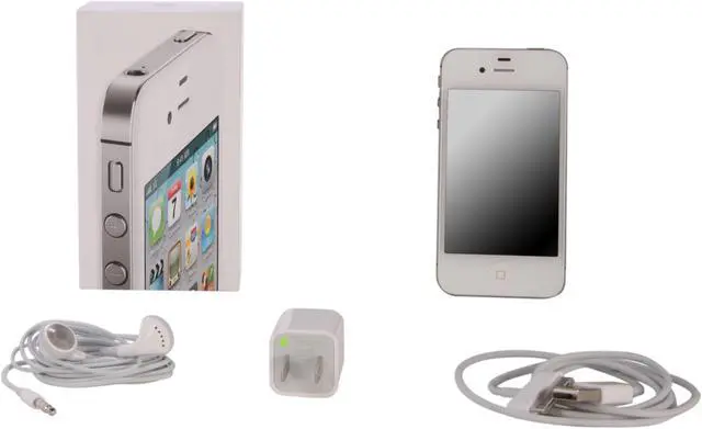 Alt view image 8 of 8 - Apple iPhone 4S 16GB MC920LL/A Cell Phone w/ 8 MP Camera / A5 Processor For AT&T (MC920LL/A) 3.5" White 512MB RAM