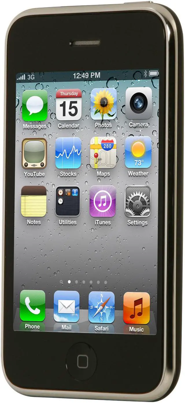 Alt view image 2 of 8 - Apple iPhone 3GS MC637HN/A 8GB Unlocked GSM Smart Phone 3.5" Black