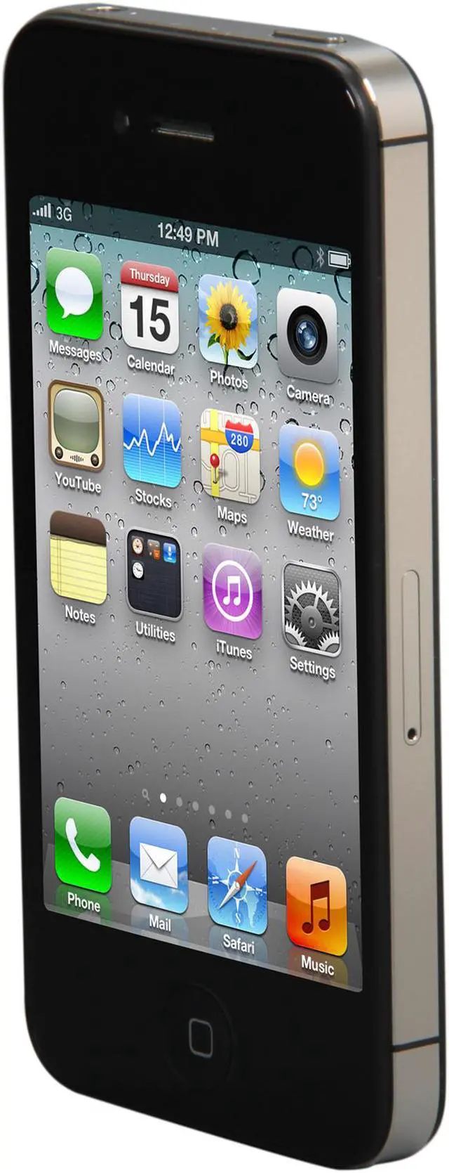 Alt view image 2 of 7 - Apple iPhone 4S 8GB MF263E/A Unlocked Cell Phone 3.5" Black