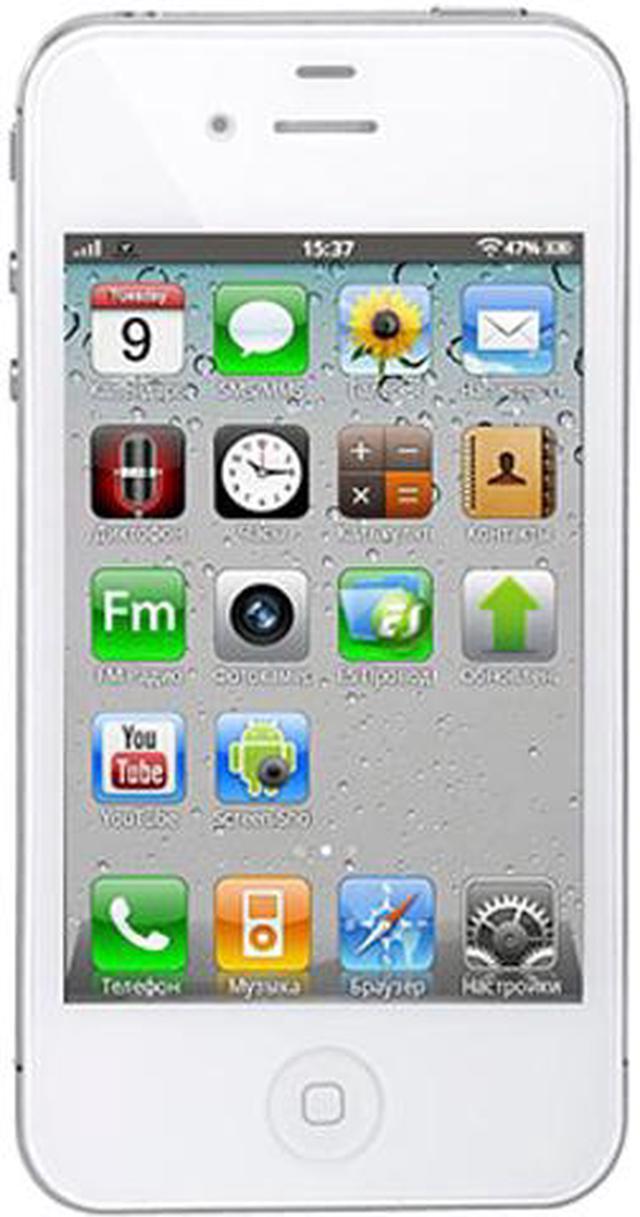 Apple iPhone 4 - 8GB - White (Verizon) Cell Phone (Page Plus) r Good