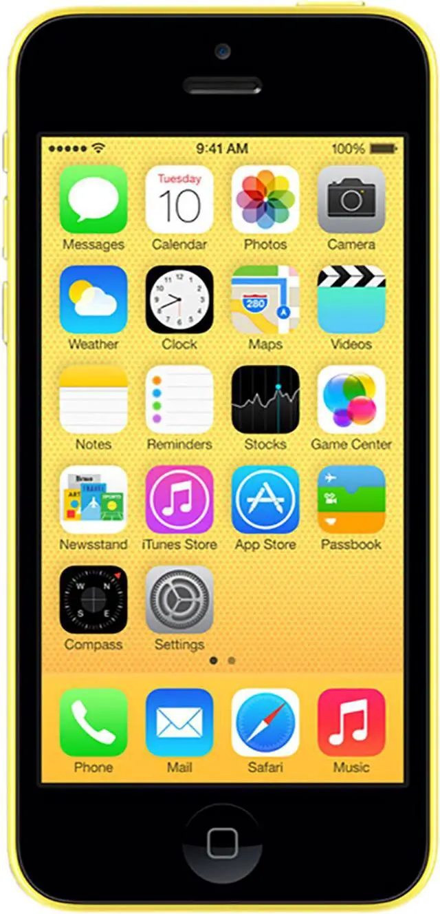 Main image of Apple iPhone 5C ME494LL/A 4G LTE Unlocked GSM Phone - B Grade Refurbished 4.0" Yellow 1GB RAM
