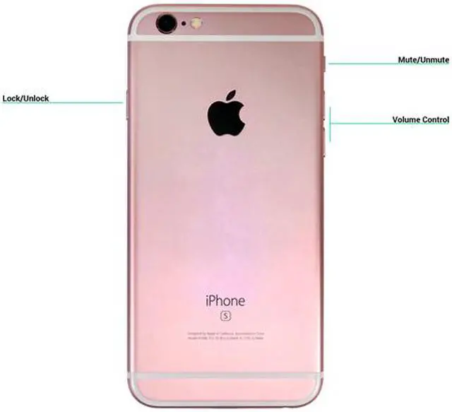 Alt view image 2 of 2 - Apple iPhone 6s A1688 MKT62LL/A 4G LTE Cell Phone 4.7" Rose Gold 2GB RAM