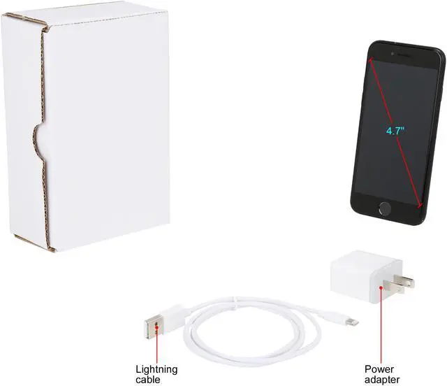 Alt view image 7 of 7 - Apple iPhone 7 4G LTE D2 Unlocked Cell Phone 4.7" Black 2GB RAM