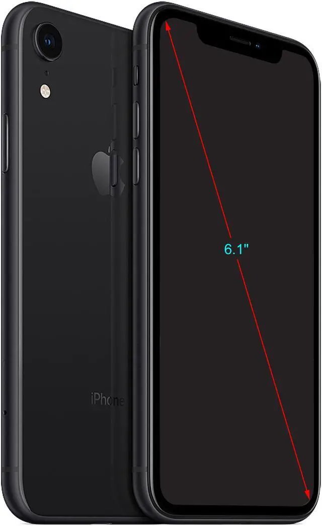 Alt view image 2 of 2 - Apple iPhone XR 4G LTE Fully Unlocked (Verizon + Sprint + GSM Unlocked) 6.1" Black 3GB RAM