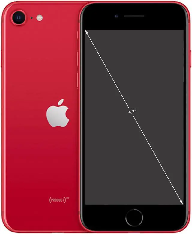 Alt view image 2 of 3 - Apple iPhone SE (2020) 4G LTE GSM/CDMA Fully Unlocked Phone 4.7" Red 128GB 3GB RAM [GRADE B]