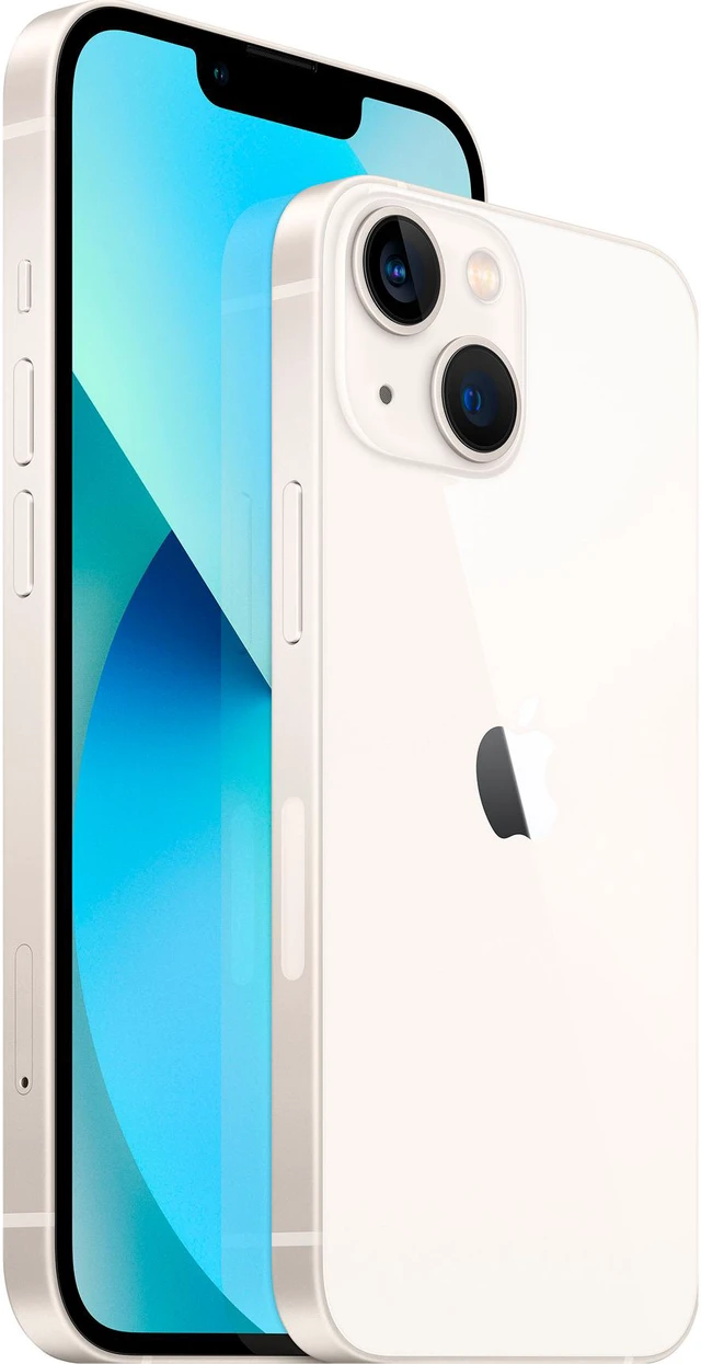 Alt view image 2 of 5 - Apple iPhone 13 MLA43LL/A 5G GSM/CDMA Cell Phone 6.1" Starlight 4GB RAM
