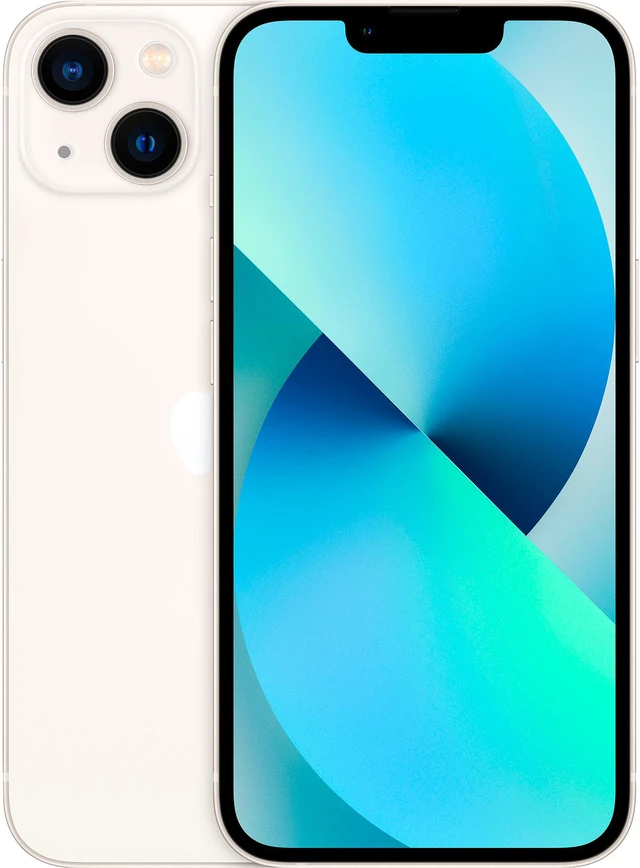 Main image of Apple iPhone 13 MLA43LL/A 5G GSM/CDMA Cell Phone 6.1" Starlight 4GB RAM