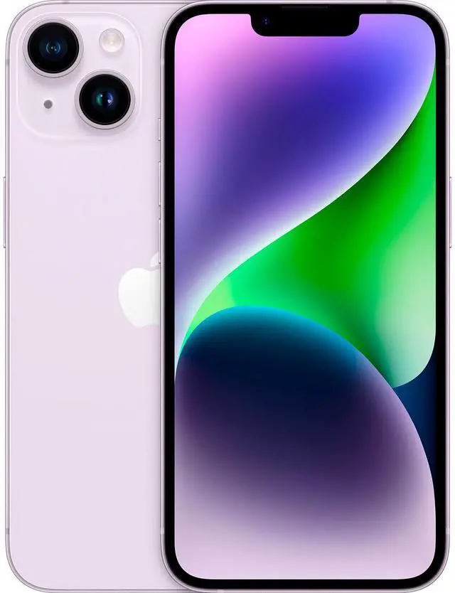Main image of Apple iPhone 14 256GB, Refurbished Unlocked Cell Phone, Purple - Very Good Condition (Grade B)