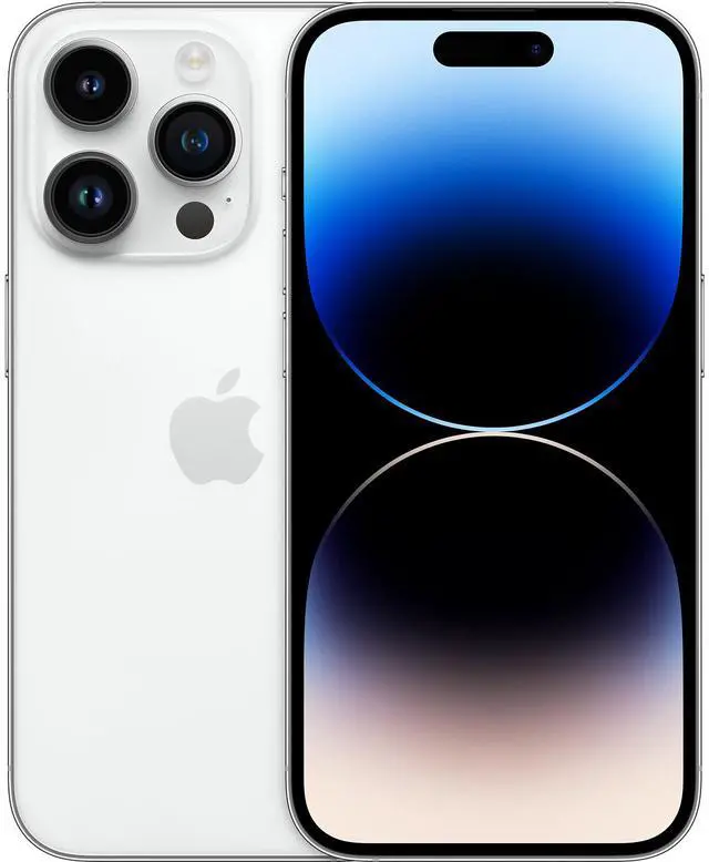 Main image of Apple iPhone 14 PRO 128GB, Unlocked Refurbished Cell Phone, Silver - Very Good Condition (Grade B)