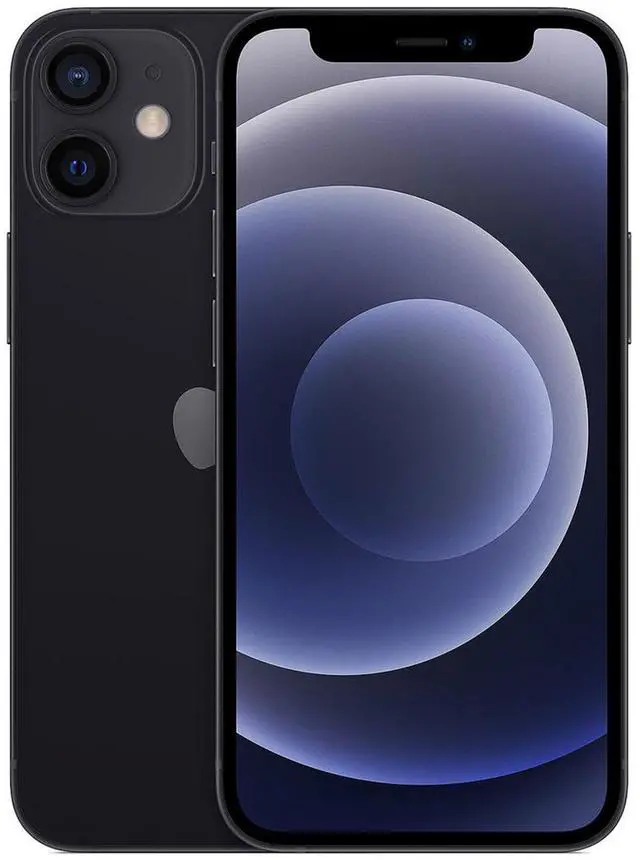 Main image of Apple iPhone 12 Mini 128GB, Refurbished Unlocked Cell Phone, Black - Very Good Condition (Grade B)