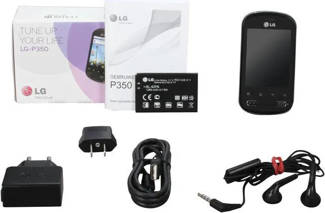 Alt view image 7 of 7 - LG Optimus Me Titanium 3G Unlocked GSM Android Phone w/ Android OS 2.2 / Wi-Fi (P350)