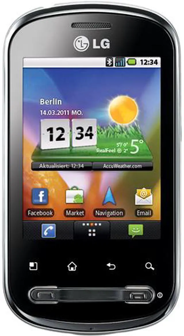 Main image of LG Optimus Me Titanium 3G Unlocked GSM Android Phone w/ Android OS 2.2 / Wi-Fi (P350)