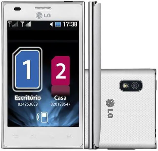 Alt view image 4 of 4 - LG Optimus L5 Dual E615F Unlocked GSM Dual Cell Phone 4.0" White