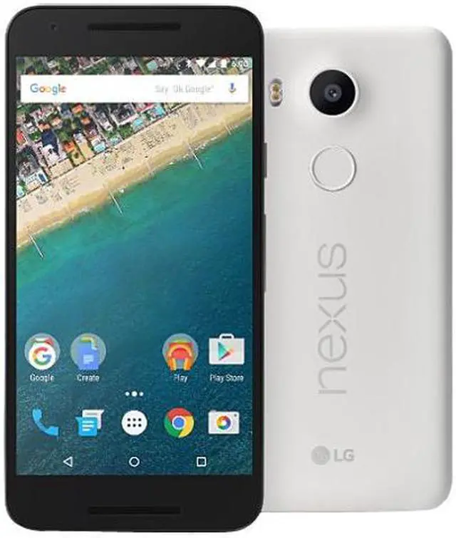 Main image of LG Google Nexus 5X 32GB Unlocked Smartphone Quartz White International Version No Warranty