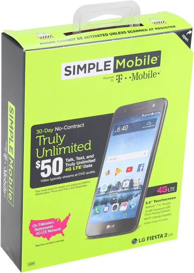 Alt view image 7 of 7 - Simple Mobile LG Fiesta 2 4G LTE Prepaid Smartphone