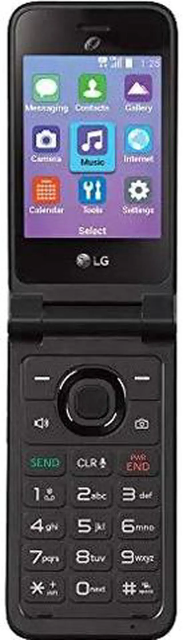 Main image of Tracfone Carrier-Locked LG Classic Flip 4G LTE Prepaid Flip Phone- Black - 8GB - Sim Card Included – CDMA