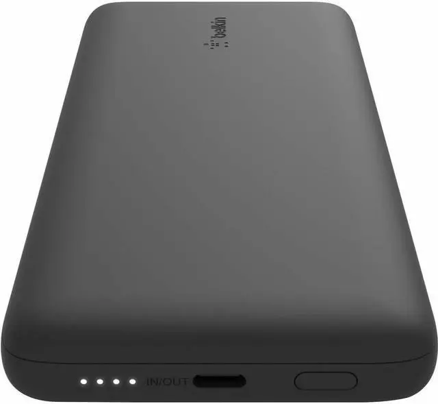 Alt view image 2 of 4 - Belkin 10K USB-C Power Bank with Integrated Cables, Black
