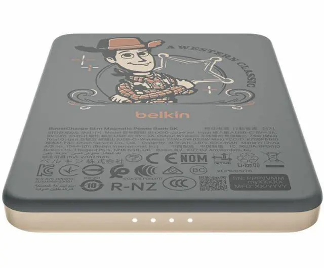 Alt view image 3 of 5 - Belkin BoostCharge Slim Magnetic Power Bank 5K, Toy Story 5 - BPD010bkCH-PX