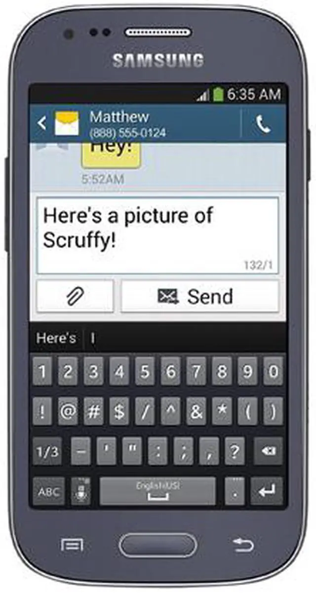 Alt view image 3 of 6 - Samsung Touch3 SMG310RZAD Gray Jitterbug GreatCall Cell Phone Easy to Use Senior Cell Phone