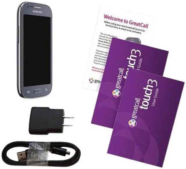 Alt view image 6 of 6 - Samsung Touch3 SMG310RZAD Gray Jitterbug GreatCall Cell Phone Easy to Use Senior Cell Phone