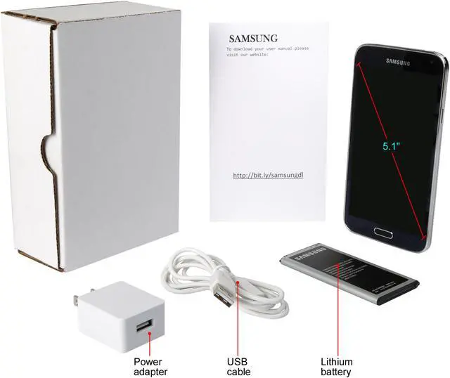 Alt view image 7 of 7 - Samsung Galaxy S5 G900V Black 16GB Verizon Kitted Box Cell Phone