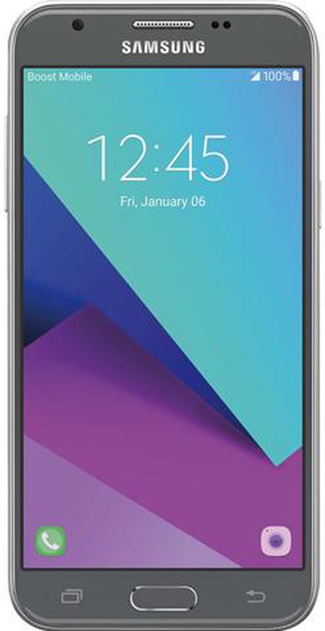 Main image of Samsung Galaxy J3 Emerge Silver Boost Mobile Cell Phone with $50 Account Credit