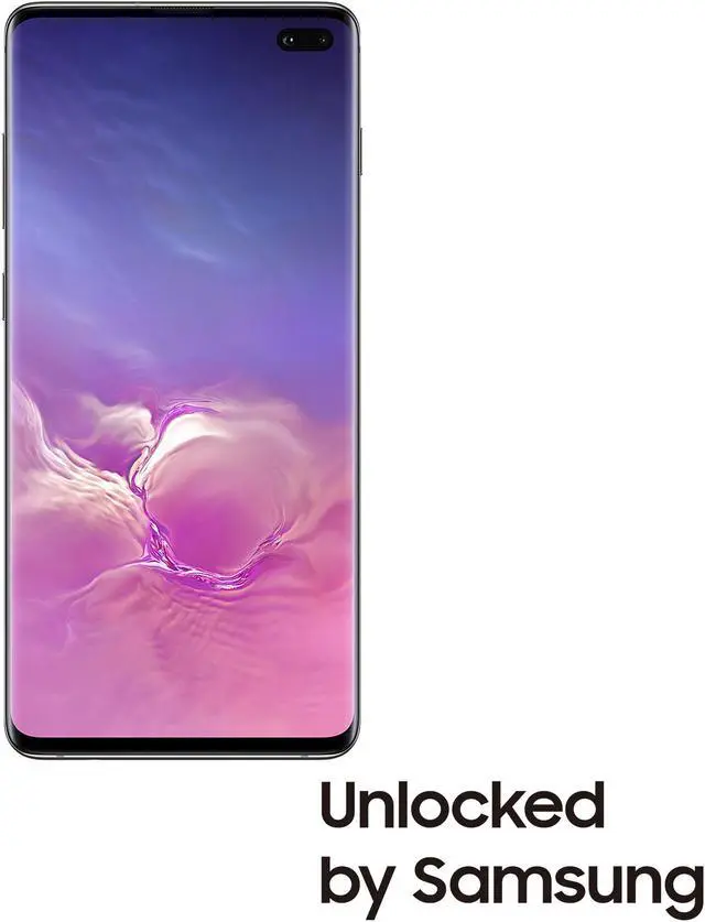 Main image of Samsung Galaxy S10+ 4G LTE Factory Unlocked Cell Phone 6.4" Infinity Display Prism Black 128GB 8GB RAM