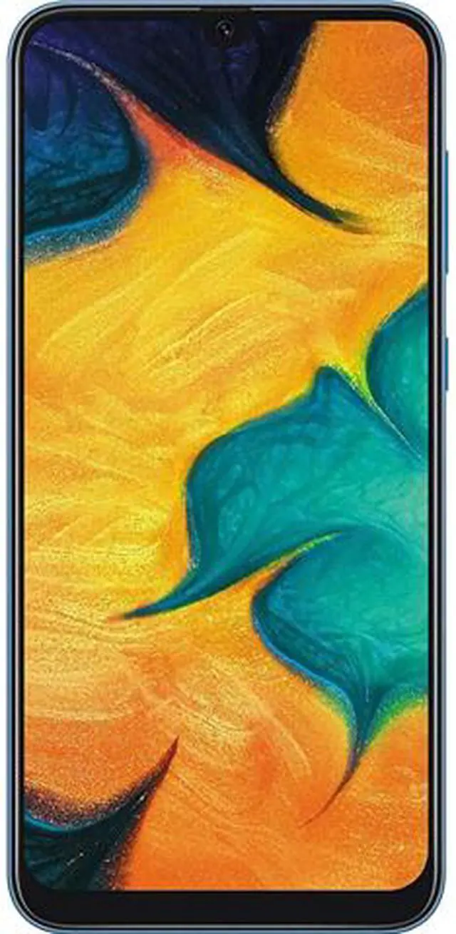 Main image of Samsung Galaxy A30 A305G 4G LTE Duos GSM Unlocked Phone w/ Dual 16 MP Camera 6.4" Blue 3GB RAM