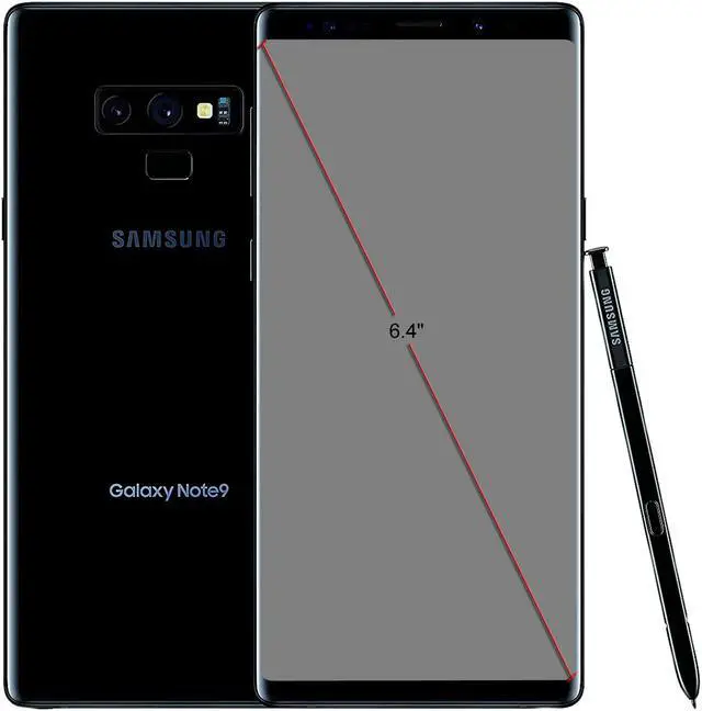 Alt view image 7 of 7 - Samsung Galaxy Note 9 4G LTE Unlocked Cell Phone 6.4" Midnight Black 6GB RAM