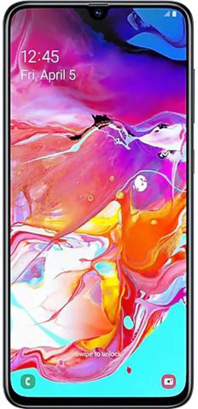 Main image of Samsung Galaxy A70 4G LTE Unlocked Cell Phone 6.7" Black 128GB 6GB RAM
