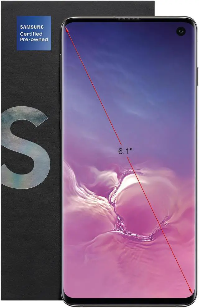 Alt view image 2 of 2 - Samsung Galaxy S10 SM5G973UZKAXAA 4G LTE Certified Pre-Owned Unlocked Phone with 12 Month U.S. Warranty 6.1" Black 8GB RAM