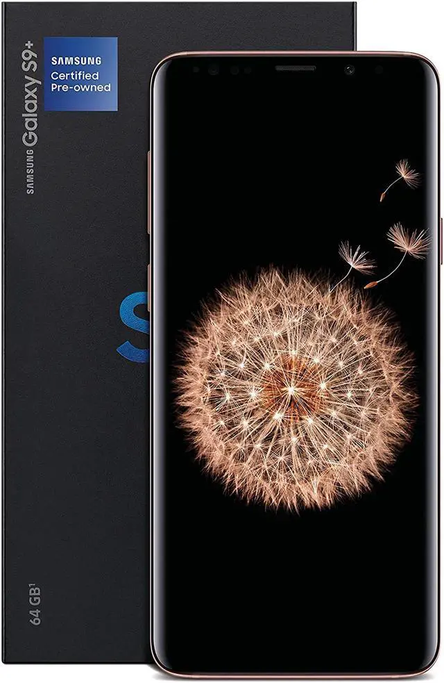 Main image of Samsung Galaxy S9+ 4G LTE Certified Pre-Owned, 12 Month US Warranty (Renewed) 6.2" Black 64GB 6GB RAM